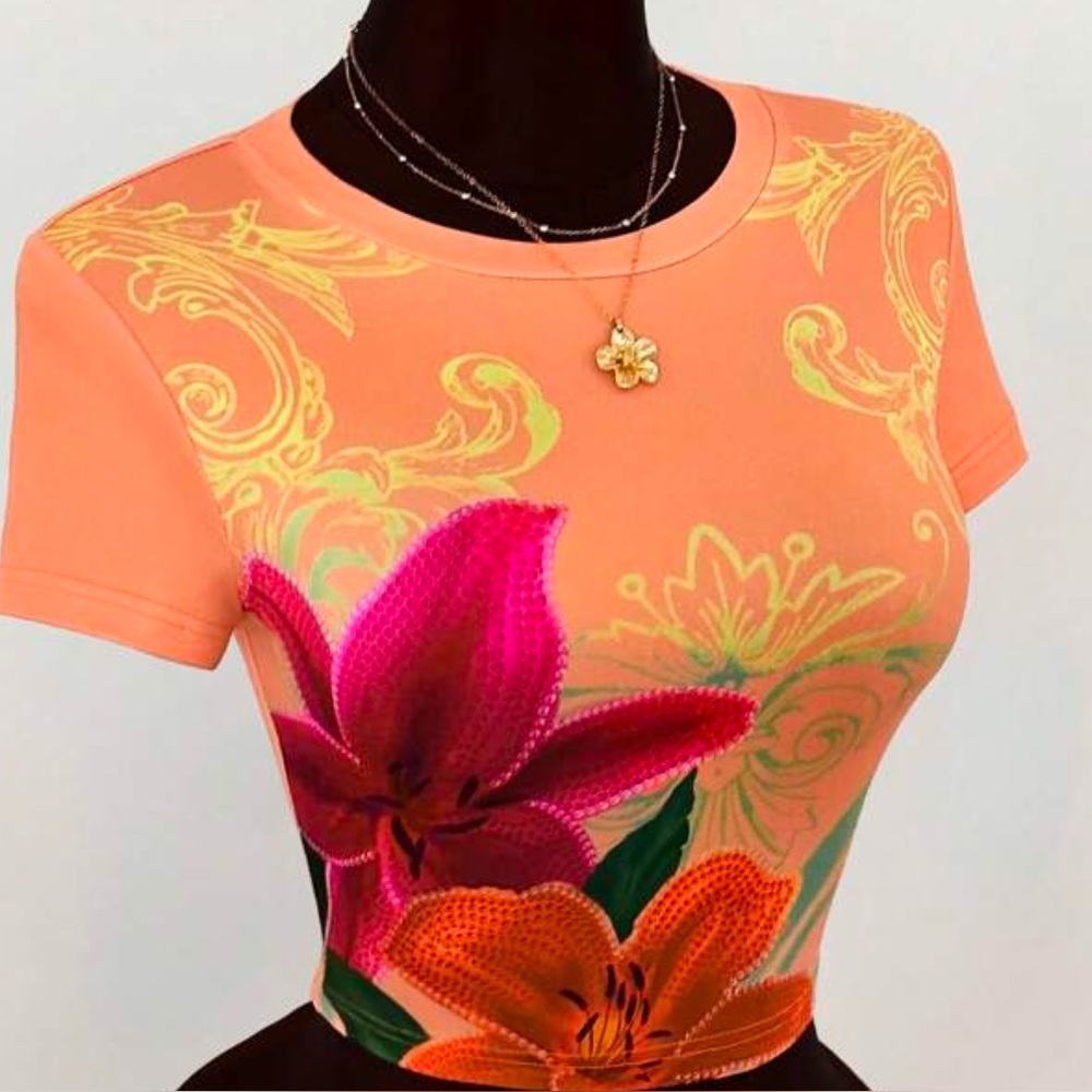Floral Orange Women's Top